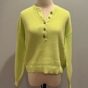 LOFT V-Neck Lime Sweater